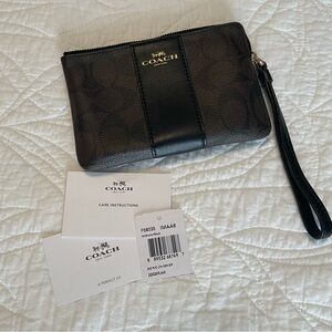 Coach Dark Brown Wristlet